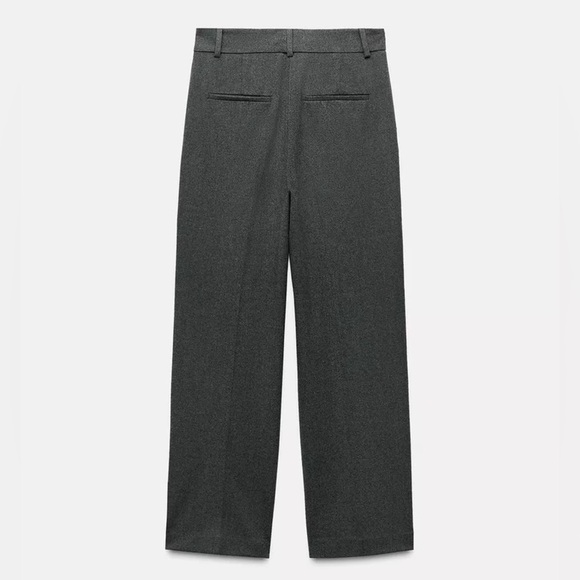 NWT ZARA STRAIGHT CUT PLEATED PANTS - Picture 2 of 9